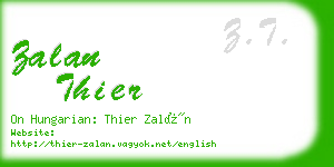 zalan thier business card